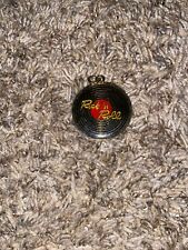 VINTAGE NEW OLD STOCK ROCK N' ROLL METAL ENAMELED GOLD TONE KEYCHAIN picture