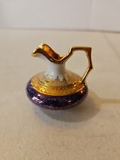 Vintage Limoges France Miniature Pitcher Very Ornate Signed picture