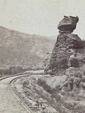 PULPIT ROCK MOUTH of ECHO CANYON UTAH by WILLIAM HENRY JACKSON STEREO VIEW PHOTO picture