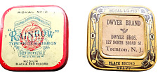 Vintage Typewriter Ribbon Tins Rare Dwyer NJ Columbia Rainbow NY Tape Rolls Lot picture