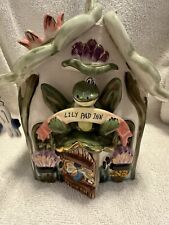Rare Blue Sky Clayworks Lily Pad Inn Tealight Holder 2009 picture