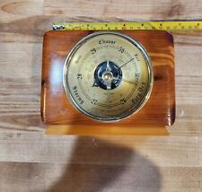 Antique Vintage Weather Station Barometer Wood New Mexico picture