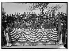 New York Governor William Sulzer reviews G.A.R.,parade before unveiling MAINE picture