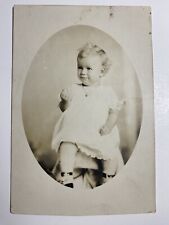 Vintage 1900 An Adorable Little Girl In Charming Pose RPPC Postcard picture