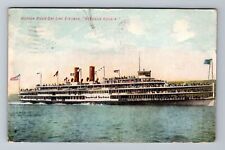 Hudson River Day Line Steamer, Ships, Transportation, c1908 Vintage Postcard picture