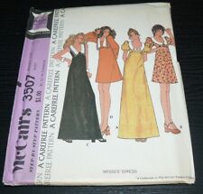 Vintage 1970s McCalls Dress Pattern #3507 Mod Retro Size 14 Uncut picture