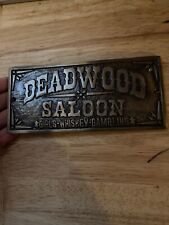 Deadwood Saloon Sign South Dakota VICE Metal Plaque GIRLS WHISKEY GAMBLING GIFT picture