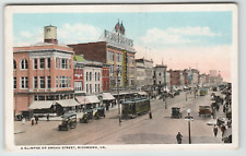 Postcard Vintage Broad Street showing Weisberger's Store in Richmond, VA. picture