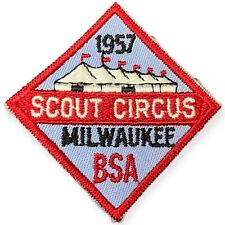 BSA BOY SCOUTS AMERICA Milwaukee County Council 1957 Scout Circus Patch Now picture