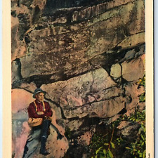 c1940s Gatlinburg, Tenn. Wiley Oakley Roaming Man of Mountains Smoky Park A231 picture