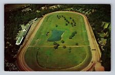 Saratoga Springs NY-New York, Aerial Famous Horse Race Track, Vintage Postcard picture