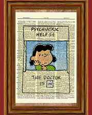 Lucy Charlie Brown Dictionary Art Print Picture Poster Psychiatric Help Booth 5 picture