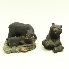 Living Stone 1998 Bear Momma Bear Cub Cabin Lodge Man Cave (LOT OF 2) picture
