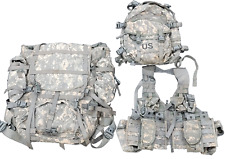 USGI MOLLE II Large Rucksack & 3 Day & Loaded FLC COMBO ACU Army Military Ruck picture