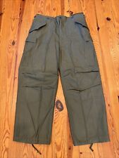 VTG Trousers Shell Field M-1951 Cargo Pants Army Military Regular Large Green picture