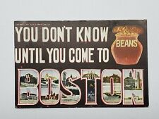 You Don't Know Beans Until You Come To Boston 1906 Antique Vintage Postcard picture