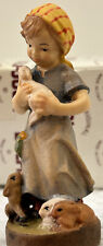 Vintage DOLFI Wooden Figurine Handmade In Italy “Heather” picture