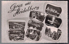 VINTAGE 1940-1950 RPPC REAL PHOTO GRUSS AUS HEIDELBERG GERMANY MULTI-VIEW picture