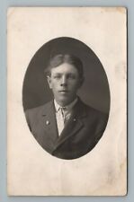 1900s 1910s Man Suit RPPC Real Photo Vintage Postcard picture