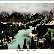 c1930s Banff, Alberta, Canada RPPC Bow Valley Hand Colored Real Photo A141 picture