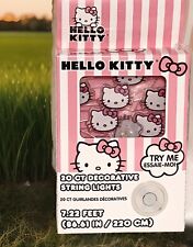 NEW Hello Kitty Decorative String Lights Pink 20 Count 7.22 Feet picture