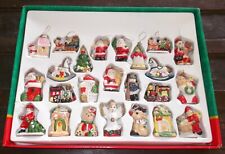 Vintage 1980s K-Mart Porcelain Christmas Holiday Ornaments 24 in Original Box picture