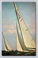 Newport RI-Rhode Island, America's Cup Yachts, Antique, Vintage Postcard picture
