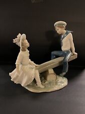 Lladro Porcelain Sailor Boy and Girl on “Seesaw” (#1255), No Original box picture