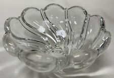 Mikasa Peppermint Swirl Crystal Bowl Candy Nut Holder Clear Glass 5.5” Germany picture