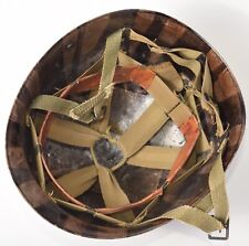 Late WWII US Army Airborne Westinghouse Paratrooper M1-C Helmet Liner Named picture