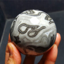 366.4G Natural Polished Dark Phoenix agate  Crystal ball Madagascar 5466+ picture