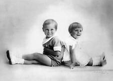 Prince Jacques and his sister Princess Anne of Bourbon-Parma, chil - Old Photo 1 picture