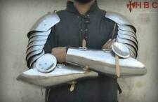 Vintage  Arm Guard Steel Mongol Full Arm Protection LARP Armor Set Silver picture