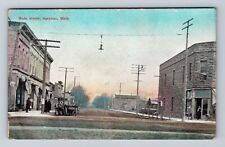 Saranac MI-Michigan, Main Street, Antique, Souvenir Vintage c1909 Postcard picture