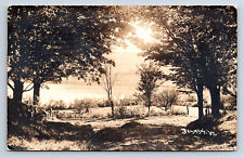 Vintage RPPC Belmont VT Landscape 1935 Ludlow VT Real Photo Postcard Q30 picture