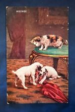 Jack Russell Antique PC UDB - Early 1900’s “Mischief” by Valentine’s - Artotype picture