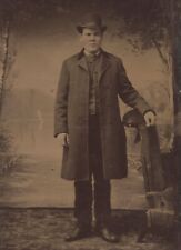 Old Antique Tintype Photo Rough Tough Ruthless Henchman Man Criminal Gangster picture