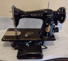 OVERHAULED 1934 Singer 15-91 TREFOIL sewing machine REWIRED 90 Year Old Classic picture