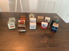 LOT OF 13 VINTAGE SPICE TINS*MISC BRANDS picture