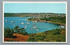 Scenic Clam Point Cove Menemsha Pond Chilmark Sailing Spot MA Vintage Postcard picture