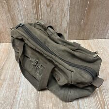 Vintage US Military Style Bag Green Thrashed Worn Beat Texsport 14” X 6” X 6” picture