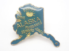 Alaska Nome Barrow Fairbanks Seward Juneau Vintage Lapel Pin picture