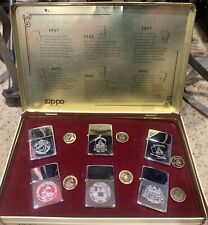 ZIPPO Anniversary Series 1932- 1992 Collectors' Edition 6 Lighter Set w/Tin picture