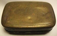 Antique Metal Double Hinged Dual Compartment Snuff Box picture