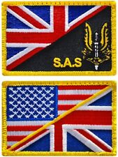 SAS British UK Union Jack Flag Morale Patch | 2PC HOOK BACKING  3