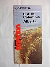 Allmaps Canada Limited British Columbia Alberta 1987 Folding Road Map Cities Vtg picture