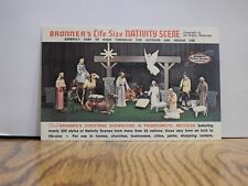 Bronner's Life Size Nativity Frankenmuth, MI VTG Lithograph Post Card picture