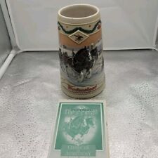 VTG 1996 Budweiser Homestead Holiday Collection Stein W/ Org Authentication Cert picture