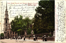 Park Str Church and Granary Burying Ground Boston MA Undivided Postcard c1905 picture