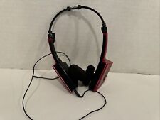 VINTAGE Sanyo Model RP 80 AM/FM Radio STEREO Folding Headphone Red picture